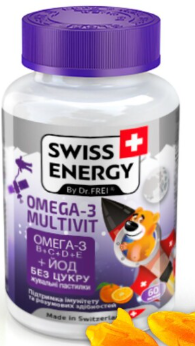 SWISS ENERGY GUMMIES OMEGA 3 GELATINA 60CP