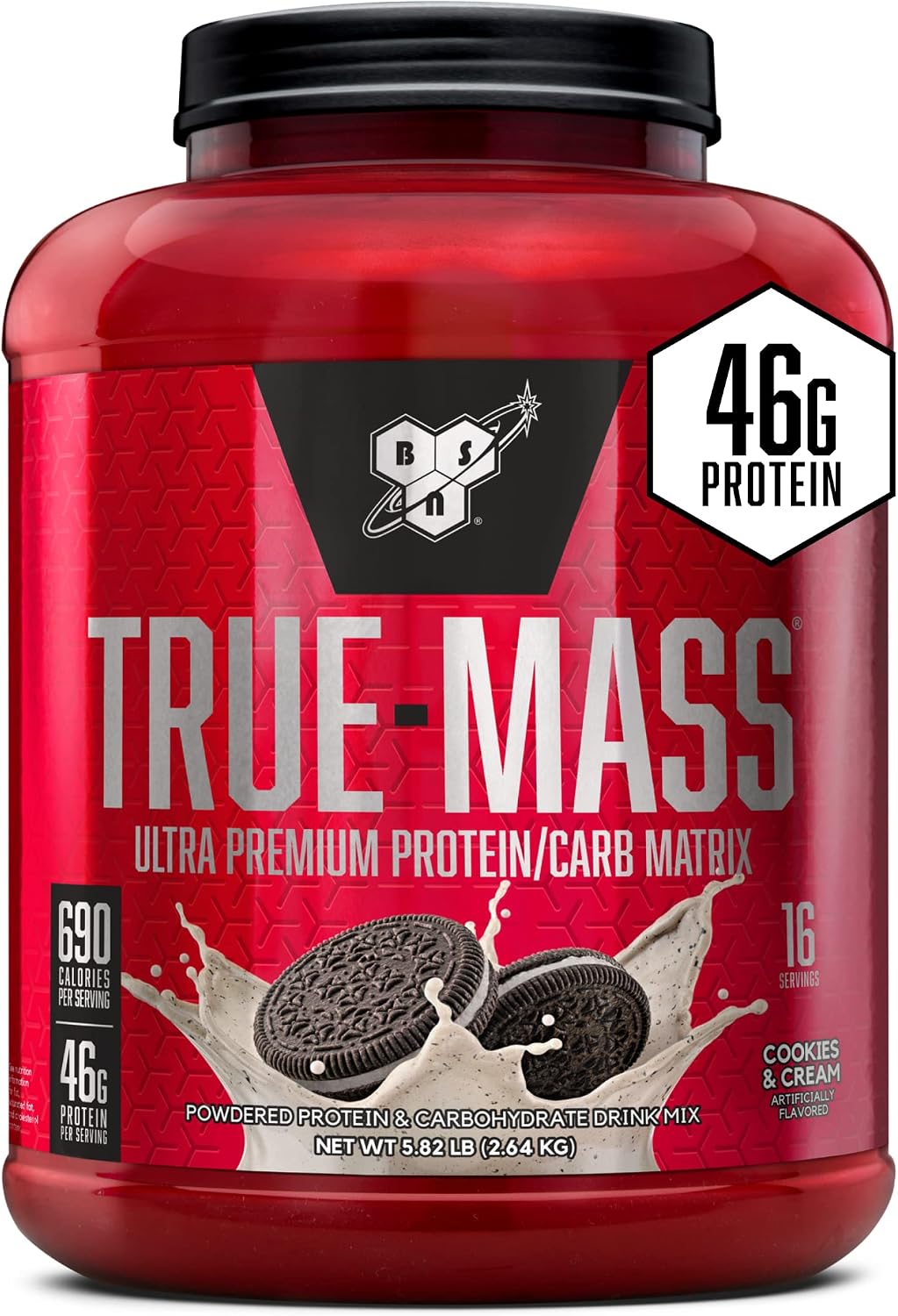 True-Mass 16 Servings Cookies e Cream